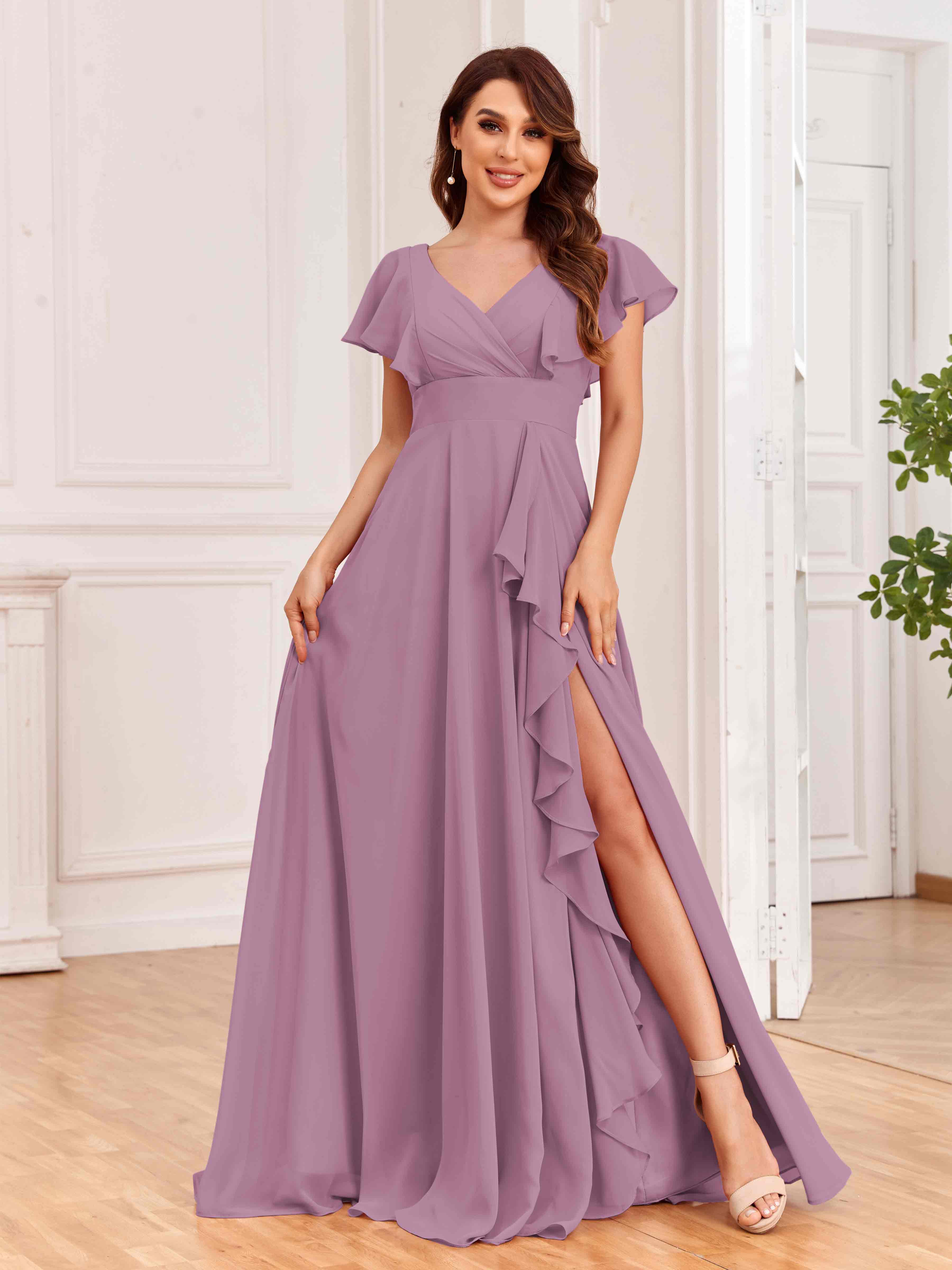 dusty purple dress